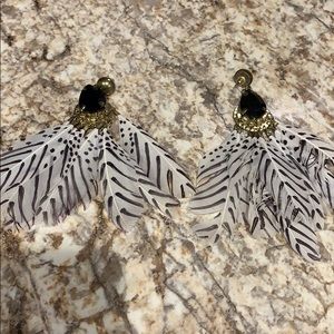 Anthropologie feather earrings